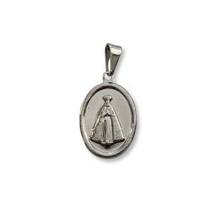 MD030010 - Medalha N. Sra. Aparecida Aço Inox c/ 1un. - 2x1,3cm