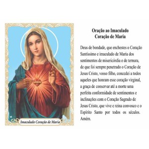 IA5003 - Imã Imaculado Coração de Maria Emborrachado c/ Oração