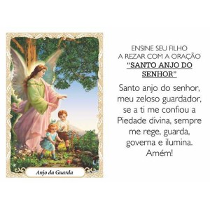 IA50800 - Imã Santo Anjo Azul Emborrachado c/ Oração