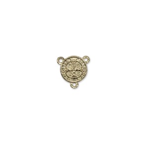 ET1630006P3 - Entremeio Medalha de São Bento Dourado c/ 3un. - 1,5x1,5cm