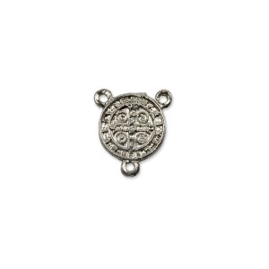 ET1630010P3 - Entremeio Medalha de São Bento Níquel c/ 3un. - 2x2cm