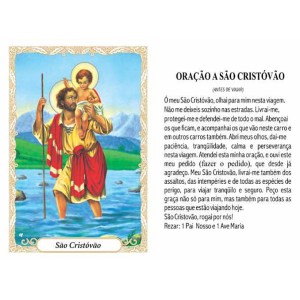 OG141412P100 - Oração São Cristóvão c/ 100un. - 9,5x6,5cm