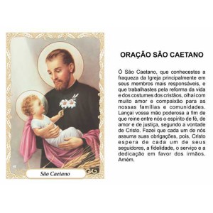 OG141468P100 - Oração São Caetano c/ 100un. - 9,5x6,5cm