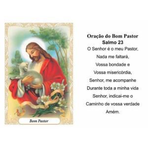 OG41817P100 - Oração Bom Pastor c/ 100un. - 9,5x6,5cm