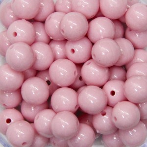 CTM050039P500G - Contas Bolinhas Acrílico Rosa Claro c/ 500 gramas - 8mm (70)