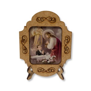PD112201 - Pedestal Primeira Eucaristia Menino MDF - 10,5x8,5cm