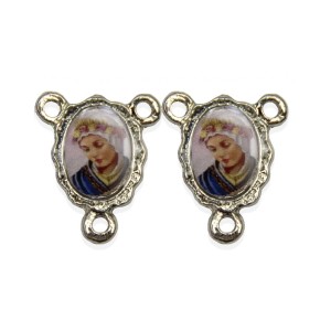 ET1672026P5 - Entremeio N. Sra. da Salette Duplo Resinado c/ 5un. - 1,9x1,5cm