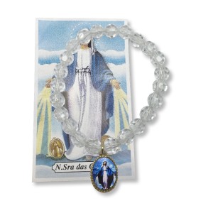 PU410412 - Pulseira N. Sra. das Graças Acrílico Transparente - 11x2cm