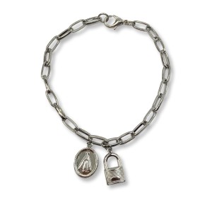 PU28110 - Pulseira N. Sra. Aparecida Cadeia de Consagração - 19cm