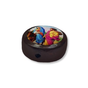 ET761404P6 - Entremeio N. Sra. do Desterro Passante Madeira c/ 6 un. - 1,6x1,6cm