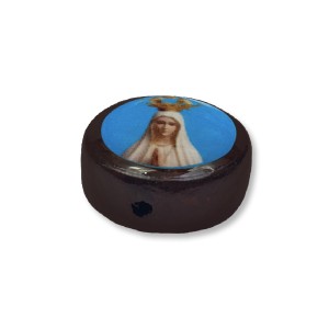 ET761410P6 - Entremeio N. Sra. de Fátima Passante Madeira c/ 6 un. - 1,6x1,6cm