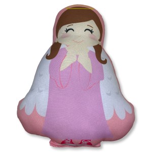 AL38449 - Almofada Naninha Anjo Rosa (G) - 34x28cm