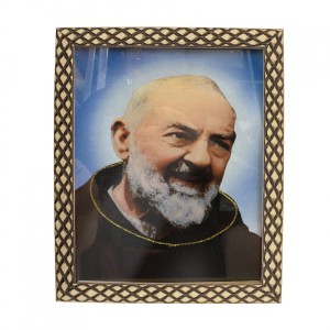 QD91424 - Quadro São Padre Pio de Pietrelcina - 23x28cm