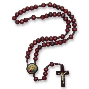 TE940276 - Terço Santa Luzia Madeira - 37cm