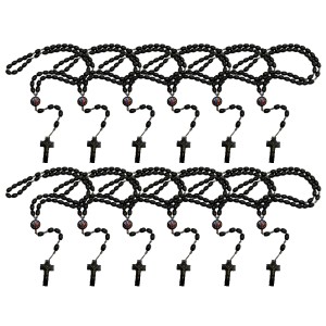 TE942049P12 - Terço N. Sra. do Desterro Madeira c/ 12un. - 45cm