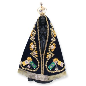 IM5804 - Fac Kit c/ Coroa, Manto e Imagens de N. Sra. Aparecida - 34x26cm