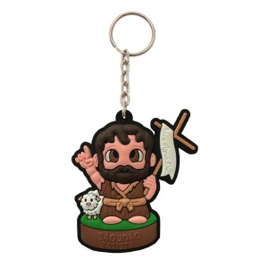 CH50434 - Chaveiro São João Batista Emborrachado - 12X5,5cm