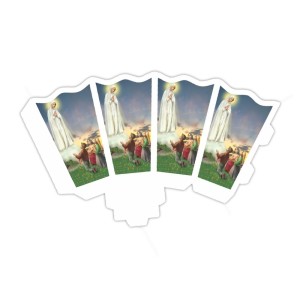 PE178004P12 - Protetor de Vela N. Sra. De Fátima c/ 12un. - 20x8cm