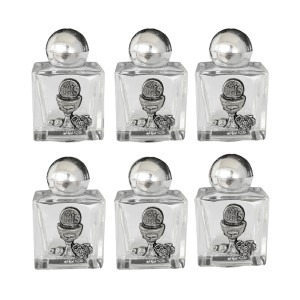 GF112010P6 - Garrafinha Primeira Eucaristia Níquel Envelhecido c/ 6un. - 5x3cm