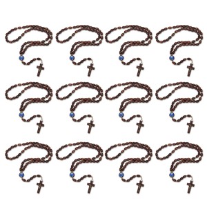 TE942012P12 - Terço N. Sra. das Graças  Madeira c/ 12un. - 43cm