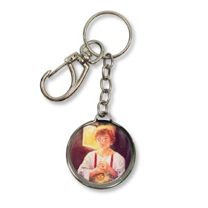 CH1090037 - Chaveiro São Tarcísio Duplo Resinado - 12x3,5cm