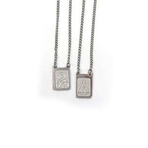 ES42025 - Escapulário N. Sra. Aparecida Aço Inox - 61,3x1,8cm (R215)