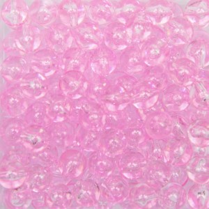 CTM050040P250G - Contas Bolinhas Acrílico Rosa Claro Transparente c/ 250 gramas - 8mm (69)