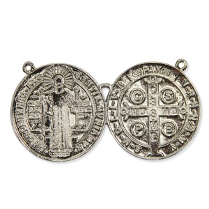 MD1420122 - Medalhão de Porta Dupla Níquel - 8x4,5cm