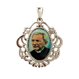 MD129462 - Medalha Padre Cícero Camafeu Níquel - 4,5x4cm