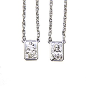 ES43017 - Escapulário N. Sra. Do Carmo Aço Inox - 61,7x1,2cm (R241)