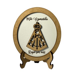 DF198500 - Pedestal N. Sra. Aparecida MDF - 11x9,5cm