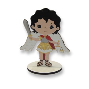 PE721281 - Pedestal São Miguel Arcanjo Infantil MDF - 9,5x7,5cm