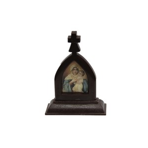CP81955 - Capela Mãe Rainha Acrílico Marrom - 7x5,2cm
