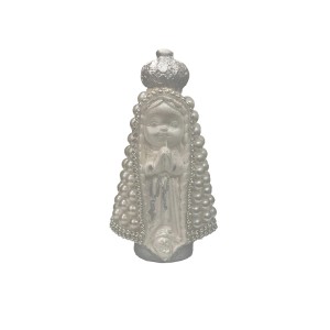IM720232 - Imagem N. Sra. Aparecida Infantil c/ Pérola Branca e Strass - 12,5x6,5cm