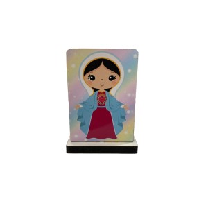 PE720806 - Pedestal Imaculado Coração de Maria Infantil MDF - 7,5x5,5cm