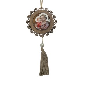 AO4101603 - Adorno São José MDF Amadeirado Resinado - 22x9,7cm
