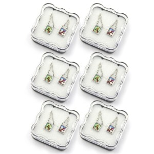 ES44001P6 - Escapulário São Jorge Aço Inox c/ 6un. - 61x1cm (R073)