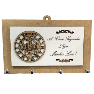 PC380840 - Porta Chaves São Bento MDF - 20,5x13,3cm