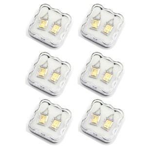 ES43031P6 - Escapulário N. Sra. Do Carmo Aço Inox c/ strass c/ 6un. -  61,8x1,3cm (R029)