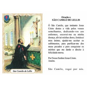 OG141407P100 - Oração São Camilo de Lellis c/ 100un. - 9,5x6,5cm