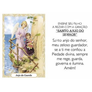 OG41801P100 - Oração Santo Anjo c/ 100un. - 9,5x6,5cm