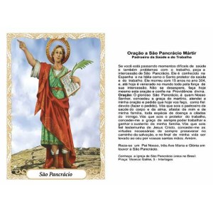 OG141445P100 - Oração São Pancrácio c/ 100un. - 9,5x6,5cm