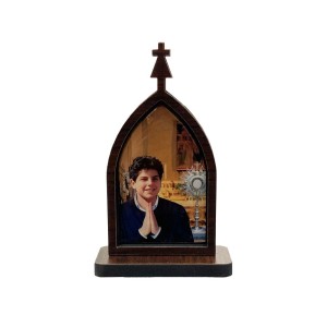 CP81778 - Capela São Carlo Acutis MDF Tabaco (P) - 10,5x6,5cm