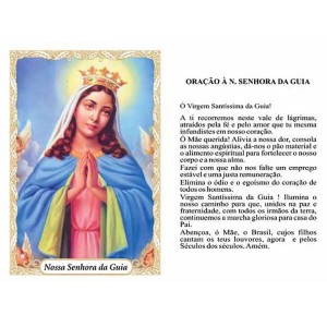 OP14016P100 - Oração N. Sra. Da Guia c/ 100un. - 6x4cm