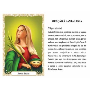 OP14020P100 - Oração Santa Luzia c/ 100un. - 6x4cm