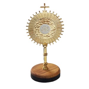 PD112033 - Ostensório Primeira Eucaristia Dourado - 13x6,5cm