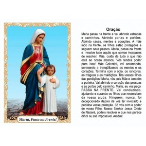 OP14039P100 - Oração Maria Passa Na Frente c/ 100un. - 6x4cm