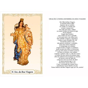 OG14013P100 - Oração N. Sra. Da Boa Viagem c/ 100un. - 9,5x6,5cm