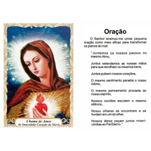 OG140100P100 - Oração Chama Do Amor c/ 100un. - 9,5x6,5cm