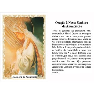 OG140104P100 - Oração N. Sra. da Anunciação c/ 100un. - 9,5x6,5cm